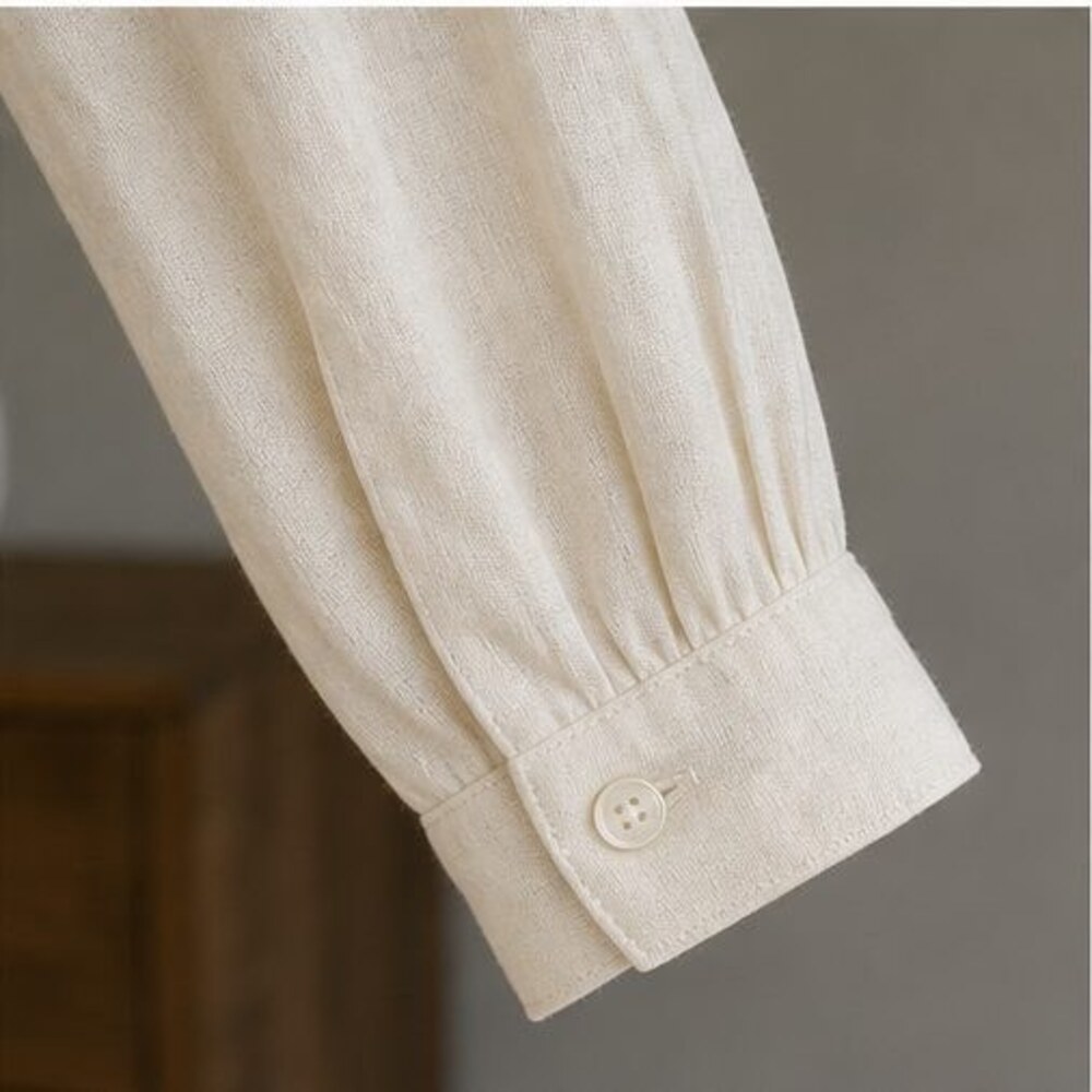Cream V Neck Top - Picture 5 of 6